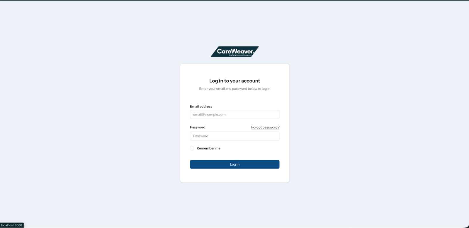 CareWeaver Login